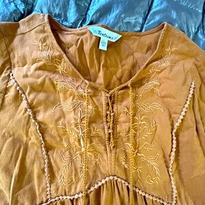 Tantrums Linen Blouse Large sustainable fashion quiet luxury organic modern boho